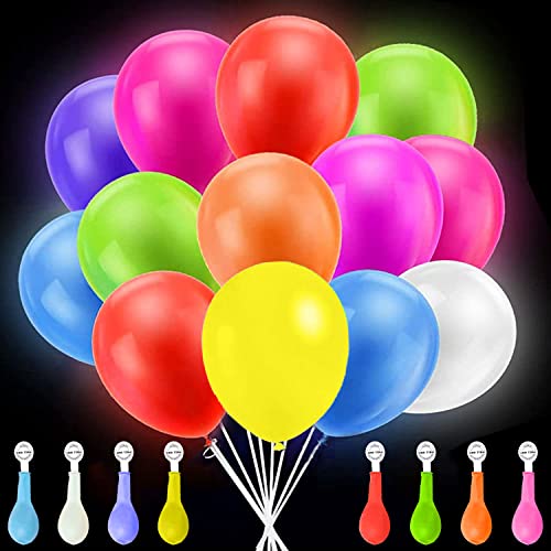 Leuchtende Luftballons, 40PCS LED Leuchtet im Dunkeln Ballons,Led Blinkende Luftballons,LED Ballons Lichter,für Hochzeit Deko,Weihnachten,Geburtstag,Kinderpartyzubehör von YACA
