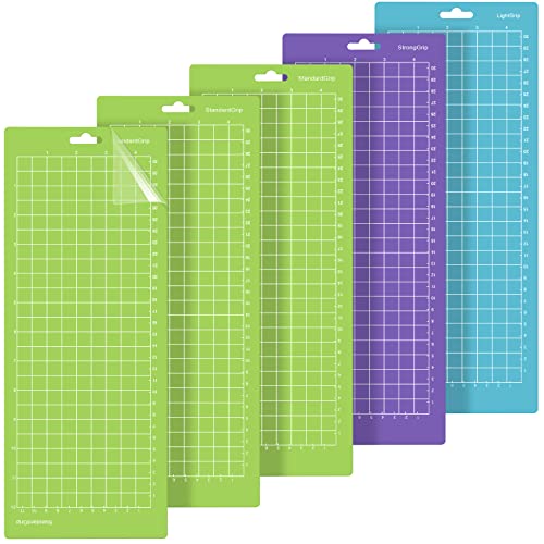 Schneidematte für Cricut Joy Maschine, 5 lange Ersatz-Klebematte, für Cricut Joy (5 Mats, Multicolour – 11,4 x 30,5 cm, Variety Grip für Cricut Joy) von YADODO
