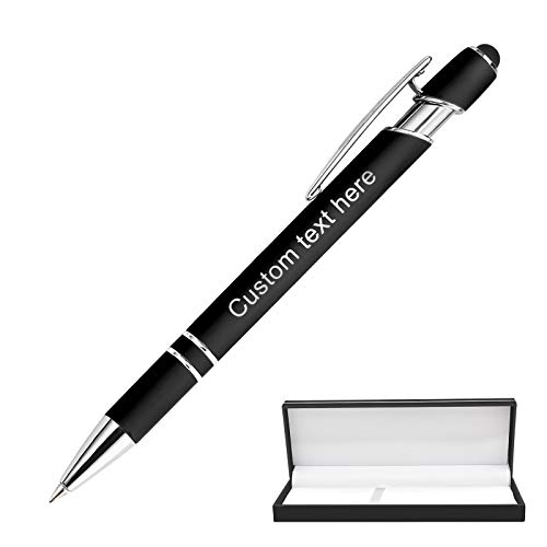 YAEILOV 1 Stück personalisierte Stifte mit Namen Stylus Spitze 0,5 mm individuelle Gravur Kugelschreiber Büro mittlere Spitze schwarze Tinte von YAEILOV