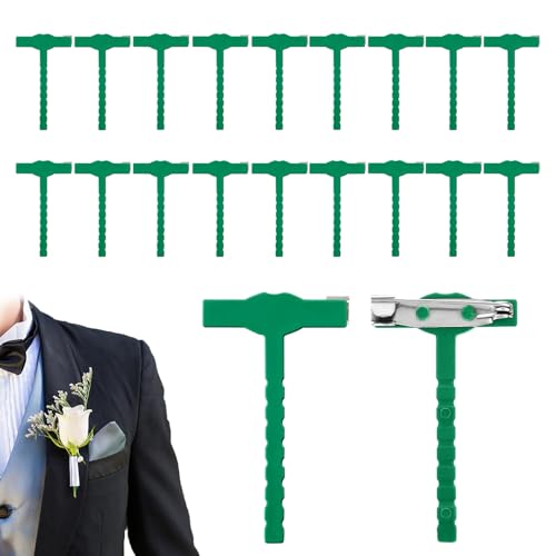 YAFIYGI 20 Stück Anstecknadeln für Herren, grün, Sicherheitsnadeln in T-Form, Boutonnière und Boutineer, Anstecknadel, DIY-Set für Hochzeit, Boutanierre, Blumenhalter, Zubehör YAFIYGI 20 Stück Anstecknadeln für Herren, grün, Sicherheitsnadeln in T-Form, Boutonnière und Boutineer, Anstecknadel, DIY-Set für Hochzeit, Boutanierre, Blumenhalter, Zubehör von YAFIYGI