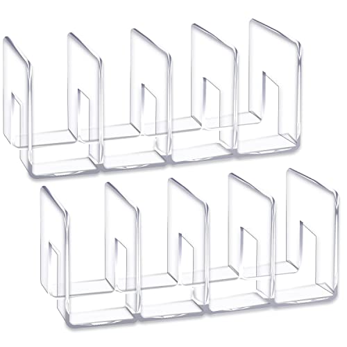 YAGELI Transparenter Acryl-Schreibtisch-Aktenordner, Geldbörse/Handtaschen-Organizer, Clutch-Trennwand, Netz-Ordner, Bürobedarf, Ständer, Bücherregal (3 Abschnitte) (2 Stück, 4 Fächer) von YAGELI