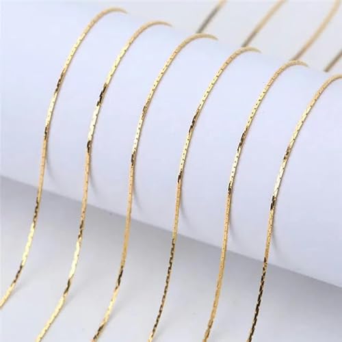 5 Meter Gold Silber Farbe Gliederketten Bulk Lot 2mm Metall Eisen Schlangenkugel Perlen Halskette Ketten für DIY Schmuckherstellung Zubehör-Gold_b von YAGNYUOG