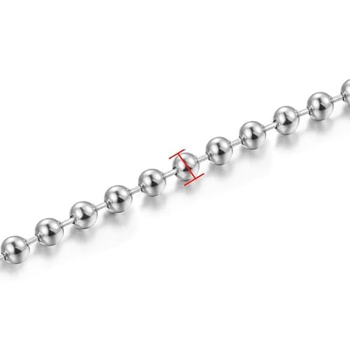 Gold Edelstahl Kugelkette Herren Damen Halskette Armband Schlüsselanhänger für DIY Schmuckherstellung Zubehör Verschiedene Perlenketten 1M-Stahl 10mm-1 Meter von YAGNYUOG