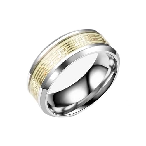 YAHUO Leuchtender plattierter Ring Dunkelgoldener Schmetterling Inlay Grüner Hintergrund Mode Herren Fluoreszierende Leuchtende Ringe von YAHUO
