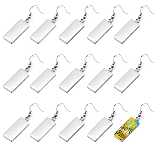 30 Stück Edelstahl-Drahthaken mit 10 x 25 mm leeren rechteckigen Ablagen und Cabochon-Ohrring-Einstellungen für DIY Schmuckherstellung 30 Stück Edelstahl-Drahthaken mit 10 x 25 mm leeren rechteckigen Ablagen und Cabochon-Ohrring-Einstellungen für DIY Schmuckherstellung von YAIYEFU