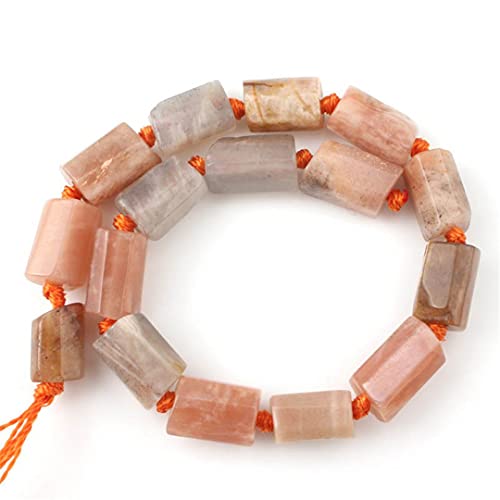6X10 Mm Natürliche Facettierte Edelstein Apatit Quarz Citrin Aquamarin Jades Stein Zylinder Lose Perlen Für Schmuck Machen Diy Armbänder Sonnenstein von YAJILM