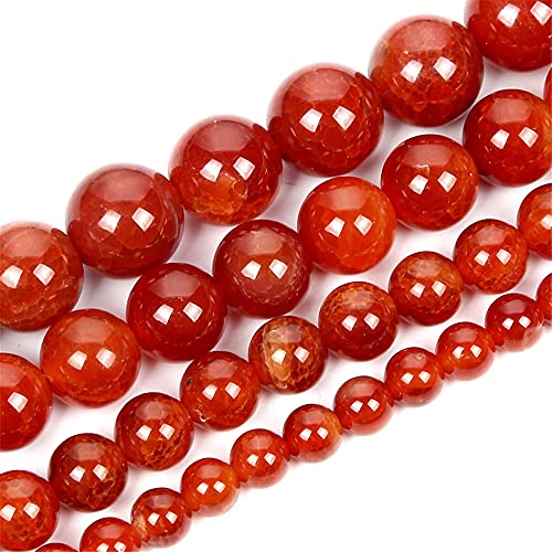 Bunte Malachitperlen, Naturstein, rote Adern, Achate, rund, lose Perlen, Schmuckherstellung für Armbänder und Halsketten, 5 Größen, 8 mm, H8177, 4 mm, ca. 92 Stück von YAJILM