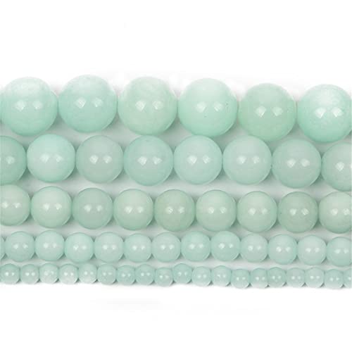 Chalcedon-Charm-Anhänger in Natursteinfarben, rund, lose Perlen für Schmuckherstellung, DIY, Halsketten, Armbänder, 4–12 mm, H8153, 10 mm, ca. 38 Stück von YAJILM