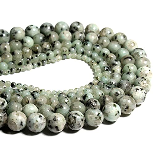 Granit-Perlen aus blauem Naturstein, für Schmuckherstellung, Kristall-Armband, 4 / 6 / 8 / 10 / 12 mm Strang, 38 Stück von YAJILM