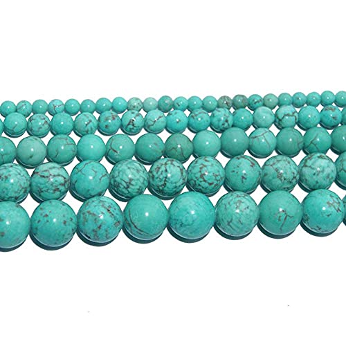 Naturstein, rissige Adern, Kleber, Türkis, runde lose Perlen für Schmuckherstellung, Handarbeiten, Armbänder, DIY-Strang, 4–12 mm, H7150, 8 mm, ca. 48 Stück Naturstein, rissige Adern, Kleber, Türkis, runde lose Perlen für Schmuckherstellung, Handarbeiten, Armbänder, DIY-Strang, 4–12 mm, H7150, 8 mm, ca. 48 Stück von YAJILM