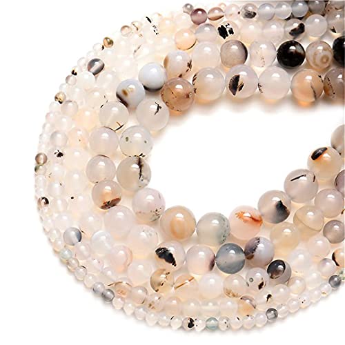 Naturstein-Achat-Perlen, runde Perlen, glatte Grasachat-Perlen für Schmuckherstellung, 12 mm, 32 Perlen von YAJILM