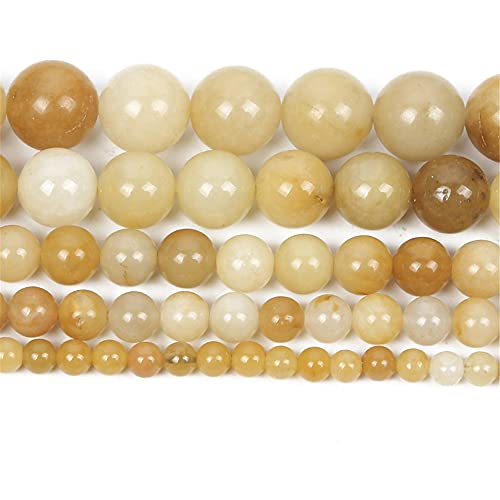 Naturstein-Perlen aus altem Jade, rund, lose Perlen für Schmuckherstellung, Handarbeiten, Armbänder, DIY-Strang, 4, 6, 8, 10, 12 mm, H8108, 10 mm, ca. 38 Stück von YAJILM