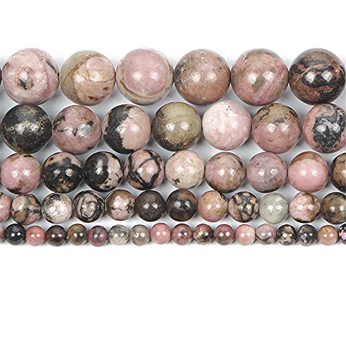 Rhodochrosit-Adern-Anhänger aus Naturstein, rund, lose Perlen für Schmuckherstellung, Handarbeiten, Armbänder, DIY-Strang, 4–12 mm, H7167, 4 mm, ca. 92 Stück Rhodochrosit-Adern-Anhänger aus Naturstein, rund, lose Perlen für Schmuckherstellung, Handarbeiten, Armbänder, DIY-Strang, 4–12 mm, H7167, 4 mm, ca. 92 Stück von YAJILM
