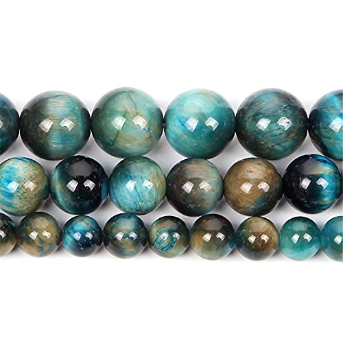 Runde lose Perlen aus Tigerauge, Naturstein, für Schmuckherstellung, Charm-Armbänder, Halsketten, Strang, 6/8/10/12 mm, H8196, 8 mm, ca. 48 Stück, Marineblau Runde lose Perlen aus Tigerauge, Naturstein, für Schmuckherstellung, Charm-Armbänder, Halsketten, Strang, 6/8/10/12 mm, H8196, 8 mm, ca. 48 Stück, Marineblau von YAJILM