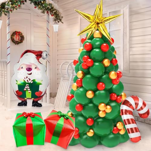 Luftballons Weihnachten, 106 Stück Weihnachtsballons, Folienballon Weihnachten Luftballons Grün Rot Gold, Latex Ballons Weihnachten Deko Ballon für Weihnachtsfeier Deko Christmas Decorations Luftballons Weihnachten, 106 Stück Weihnachtsballons, Folienballon Weihnachten Luftballons Grün Rot Gold, Latex Ballons Weihnachten Deko Ballon für Weihnachtsfeier Deko Christmas Decorations von YAJIMAOY