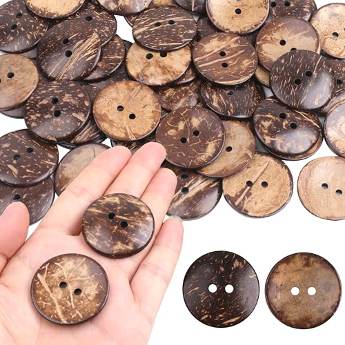 YAKA 30 Stück 3,8 cm dicke Kokosnussschale, 2 Löcher, Knopf, Basteln, Nähen, heiße Produkte YAKA 30 Stück 3,8 cm dicke Kokosnussschale, 2 Löcher, Knopf, Basteln, Nähen, heiße Produkte von YAKA