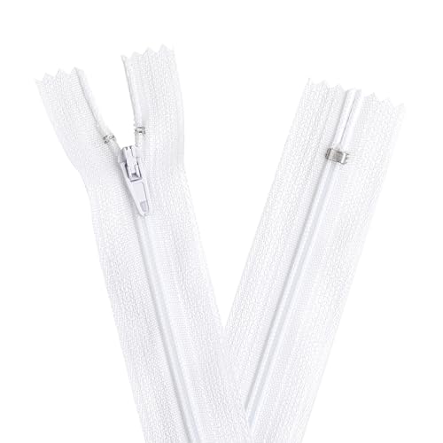 YAKA 60 Stück 61 cm weiße Nylon-Spiralreißverschlüsse zum Nähen, Nähen, Taschen, Kleidung, Basteln, DIY-Zubehör YAKA 60 Stück 61 cm weiße Nylon-Spiralreißverschlüsse zum Nähen, Nähen, Taschen, Kleidung, Basteln, DIY-Zubehör von YAKA