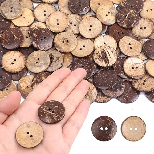 YAKA Dicke Kokosnussschale, 2 Löcher, Knopf, Basteln, Nähen, heiße Produkte, 50 Stück YAKA Dicke Kokosnussschale, 2 Löcher, Knopf, Basteln, Nähen, heiße Produkte, 50 Stück von YAKA