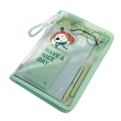 YAKUNCL Wasserdichte Dokumententaschen mit Reißverschluss und Griff, A4, robust, transparenter Kunststoff, für Schule, Büro, Reisen, Portfolio-Schutz, 2 Stück (blau) von YAKUNCL
