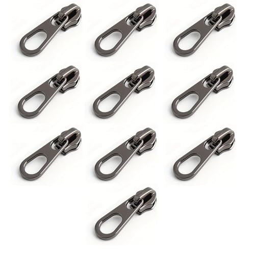 YAKXIUE 10 Stück Metall-Reißverschlussschieber, abnehmbar, verdickt, Reißverschluss-Verlängerung, geeignet for Geldbörsen, Kleidung, Schuhe(3) von YAKXIUE