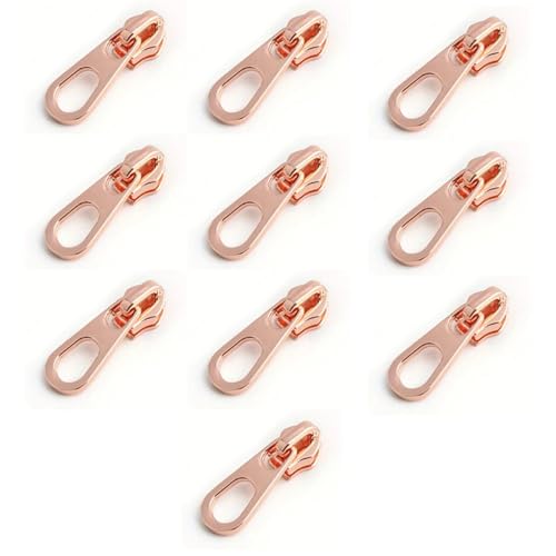 YAKXIUE 10 Stück Metall-Reißverschlussschieber, abnehmbar, verdickt, Reißverschluss-Verlängerung, geeignet for Geldbörsen, Kleidung, Schuhe(5) von YAKXIUE