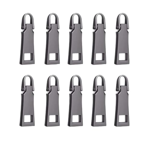 YAKXIUE 10Pcs Metall Pull Tab Ersatz Kleidung Jacke Zipper Gepäck Koffer Zip Karte Abnehmbare(2) von YAKXIUE