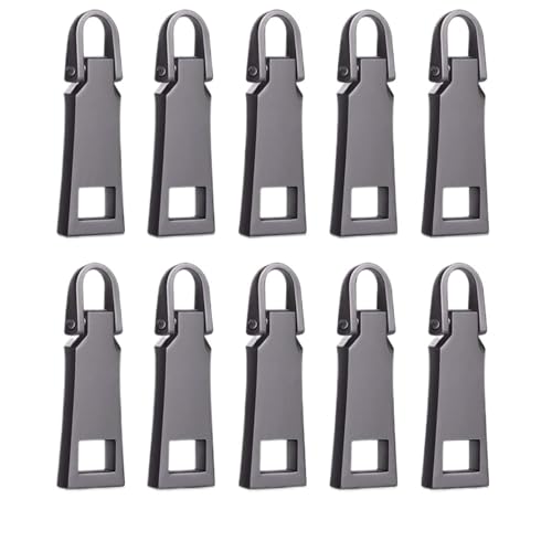 YAKXIUE 10Pcs Metall Pull Tab Ersatz Kleidung Jacke Zipper Gepäck Koffer Zip Karte Abnehmbare(3) von YAKXIUE
