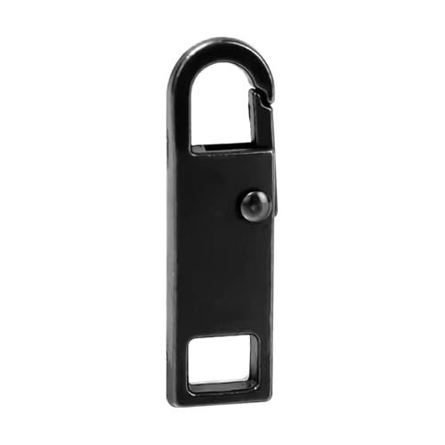 YAKXIUE 5 Pcs Slider Pull Tab Ersatz Zip Reparatur Kit Extender Griff Fixer for Jacken Rucksack Zipper Kopf(Black) von YAKXIUE