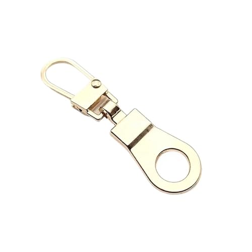 YAKXIUE 5 stücke Abnehmbare Metall Zipper Kopf Oberbekleidung Rucksack Anhänger DIY Nähen Und Reparatur Zubehör(Gold) von YAKXIUE