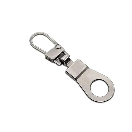 YAKXIUE 5 stücke Abnehmbare Metall Zipper Kopf Oberbekleidung Rucksack Anhänger DIY Nähen Und Reparatur Zubehör(Gray) von YAKXIUE