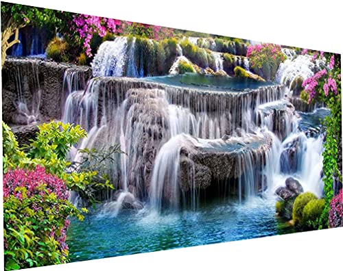 YALKIN 5D Diamond Painting Großes XXL Diamant Painting Bilder Wasserfall Diamond Art Erwachsene Full DIY Diamant Kunst Malerei Stickerei Set Kreuzstich Bilder Home Wand Dekor 40x90cm von YALKIN