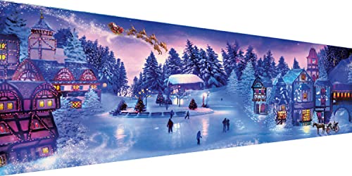 YALKIN 5D Diamond Painting Großes XXL 30x90 cm Diamant Painting Bilder Weihnachtsschnee-Resort Diamond Art Erwachsene Full DIY Diamant Kunst Malerei Stickerei Set Kreuzstich Bilder Home Wand Dekor von YALKIN