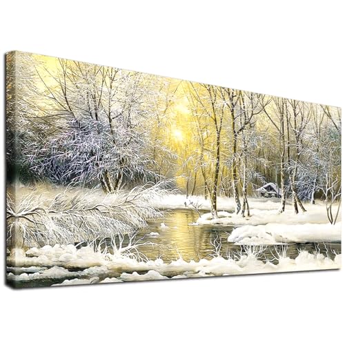 YALKIN 5D Diamond Painting Großes XXL 40x70cm Diamant Painting Bilder Winter Wald Diamond Art Erwachsene Full DIY Diamant Kunst Malerei Stickerei Set Kreuzstich Bilder Home Wand Dekor von YALKIN