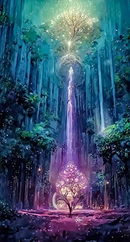YALKIN 5D Diamond Painting Großes XXL Diamant Painting Bilder Zauberwald Diamond Art Erwachsene Full DIY Diamant Kunst Malerei Stickerei Set Kreuzstich Bilder Home Wand Dekor 40x70cm von YALKIN