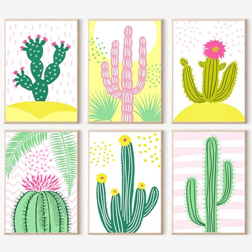 YALKIN 6 Packungen Malen nach Zahlen für Erwachsene, DIY-Blume mit Pinsel und Acrylfarben, 20 x 30 cm, flammenloses Ölgemälde-Set als Geschenk für Freunde, Weihnachten von YALKIN