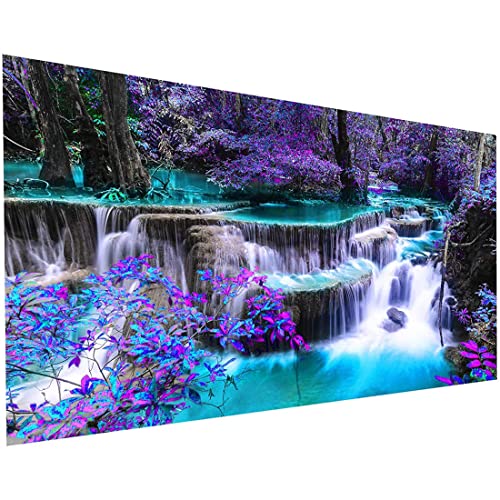 YALKIN DIY Große Malen nach Zahlen für Erwachsene Anfänger 90 x 40cm, ohne Rahmen DIY Blau Wasserfall Geschenk Leinwand Ölgemälde Acrylfarben Kits Zeichnung Malerei mit Zubehör für Heimdekoration YALKIN DIY Große Malen nach Zahlen für Erwachsene Anfänger 90 x 40cm, ohne Rahmen DIY Blau Wasserfall Geschenk Leinwand Ölgemälde Acrylfarben Kits Zeichnung Malerei mit Zubehör für Heimdekoration von YALKIN