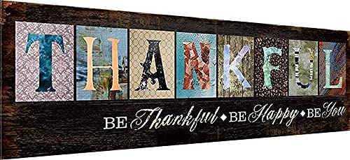 YALKIN Diamant-Malerei-Kits für Erwachsene, DIY 5D-Diamant-Kunstmalerei dankbar (30 x 90 cm) nach Zahlen mit Edelsteinkunst-Bohrer, Diamant-Mal-Kits für Kinder für Heimwanddekoration, Geschenke von YALKIN
