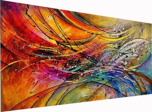 YALKIN 5D Diamond Painting Großes XXL 40x90cm Diamant Painting Bilder Abstrakte Linien Diamond Art Erwachsene Full DIY Diamant Kunst Malerei Stickerei Set Kreuzstich Bilder Home Wand Dekor von YALKIN