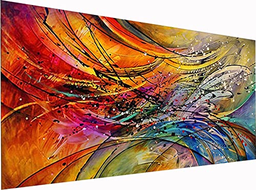 YALKIN 5D Diamond Painting Großes XXL 40x90cm Diamant Painting Bilder Abstrakte Linien Diamond Art Erwachsene Full DIY Diamant Kunst Malerei Stickerei Set Kreuzstich Bilder Home Wand Dekor von YALKIN