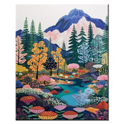 YALKIN Malen Nach Zahlen Erwachsene, Paint by Numbers Malen Nach Zahlen, DIY Blume mit Pinseln und Acrylfarben Handgemalt Ölgemälde Leinwand für Home Decor, Ohne Rahmen (40x50cm) von YALKIN