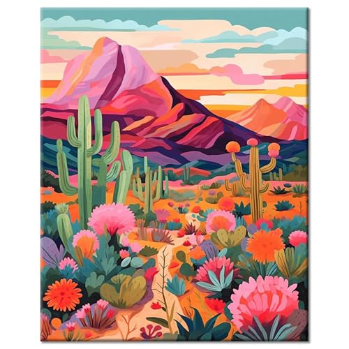 YALKIN Malen Nach Zahlen Erwachsene, Paint by Numbers Malen Nach Zahlen, DIY Landschaft mit Pinseln und Acrylfarben Handgemalt Ölgemälde Leinwand für Home Decor, Ohne Rahmen (40x50cm) von YALKIN