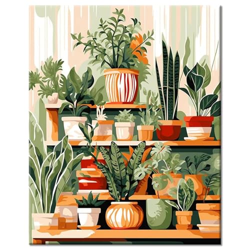 YALKIN Malen Nach Zahlen Erwachsene, Paint by Numbers Malen Nach Zahlen, DIY Landschaft mit Pinseln und Acrylfarben Handgemalt Ölgemälde Leinwand für Home Decor, Ohne Rahmen (40x50cm) von YALKIN