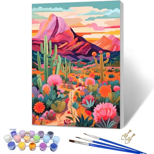 YALKIN Malen Nach Zahlen Erwachsene, Paint by Numbers Malen Nach Zahlen, DIY Landschaft mit Pinseln und Acrylfarben Handgemalt Ölgemälde Leinwand für Home Decor, mit Rahmen (30x40cm) von YALKIN