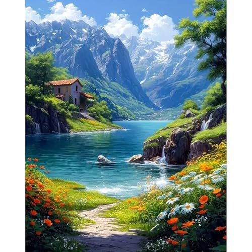 YALKIN Malen Nach Zahlen Erwachsene, Paint by Numbers Malen Nach Zahlen, DIY mit Pinseln und Acrylfarben Handgemalt Ölgemälde Leinwand für Home Decor, Ohne Rahmen (40x50cm) von YALKIN