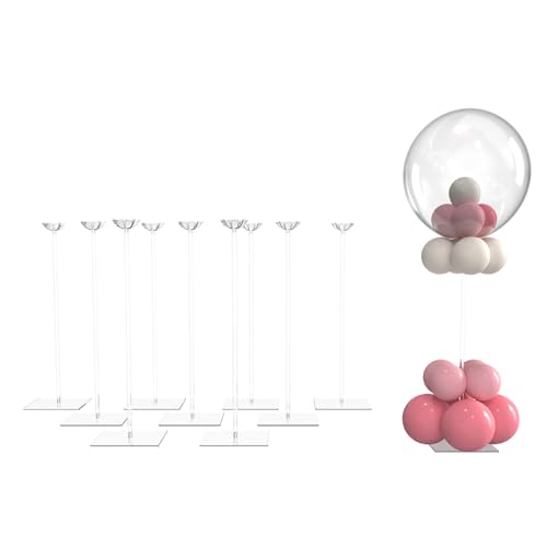 YALLOVE Clear Acryl Tischballon Stand Kit, 40cm 10-Pack, Wiederverwendbar YALLOVE Clear Acryl Tischballon Stand Kit, 40cm 10-Pack, Wiederverwendbar von YALLOVE