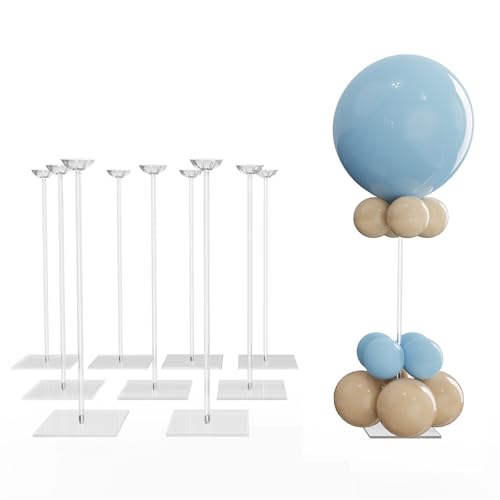 YALLOVE Clear Acryl Tischballon Stand Kit, 60cm 10-Pack, Wiederverwendbar YALLOVE Clear Acryl Tischballon Stand Kit, 60cm 10-Pack, Wiederverwendbar von YALLOVE