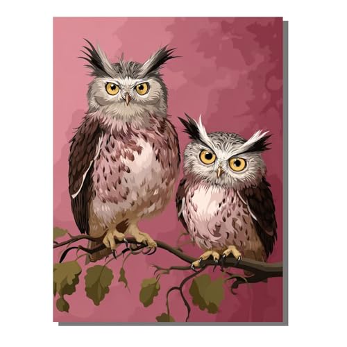 5D Diamond Painting Erwachsene, Diamant Malerei Kinder Anfänger, DIY Abstrakt Eule Diamant Painting Bilder Erwachsene Bastelset Als Geschenk Zur Entspannung und Als Wanddeko 50 x 70 cm SYLF799 von YALNSENN