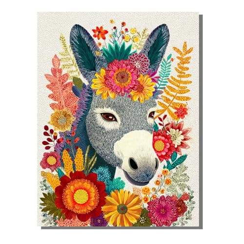 5D Diamond Painting Erwachsene, Diamant Malerei Kinder Anfänger, DIY Blume Esel Diamant Painting Bilder Erwachsene Bastelset Geeignet Als Geschenk, Zur Entspannung und Als Wanddeko 50 x 70 cm SYLF190 5D Diamond Painting Erwachsene, Diamant Malerei Kinder Anfänger, DIY Blume Esel Diamant Painting Bilder Erwachsene Bastelset Geeignet Als Geschenk, Zur Entspannung und Als Wanddeko 50 x 70 cm SYLF190 von YALNSENN