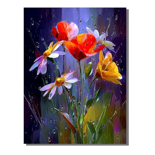 5D Diamond Painting Erwachsene, Diamant Malerei Kinder Anfänger, DIY Blume Pflanze Diamant Painting Bilder Erwachsene Bastelset Geeignet Als Geschenk, Zur Entspannung und Als Wanddeko 30x40 cm SYLF35 von YALNSENN