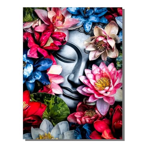 5D Diamond Painting Erwachsene, Diamant Malerei Kinder Anfänger, DIY Blume Zen Diamant Painting Bilder Erwachsene Bastelset Geeignet Als Geschenk, Zur Entspannung und Als Wanddeko 60x80 cm SYLF430 von YALNSENN